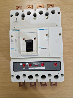 HAGER H400N 400A / 320A 45KA MCCB 4 POLIG SCHUTZSCHALTER VERSTELLBAR