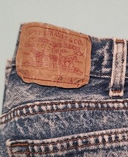 Vintage Women  s Levis 501 XX Acid Wash Button Fly High Waist Jeans Sz  28x32 