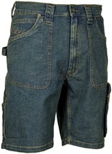 PANTALONE CORTO BERMUDA JEANS DENIM DA LAVORO ELASTICIZZATO COFRA HAVANA