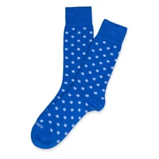 Men's Fahrenheit Blue Snowflake Sock Cotton Blend-Made in Italy