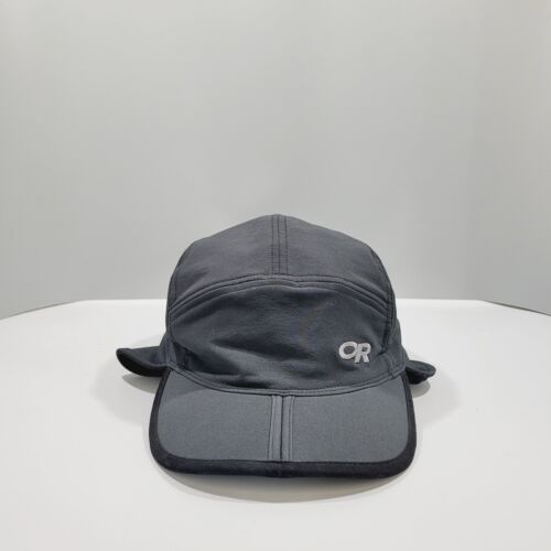 Outdoor Research Hat Mens Small Medium Gray 5 Panel Foldable Lightweight Ear Cap - Picture 1 of 7