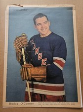 Vintage NY Rangers Hockey Buddy Oconnor Sunday News Print March 21st 1948