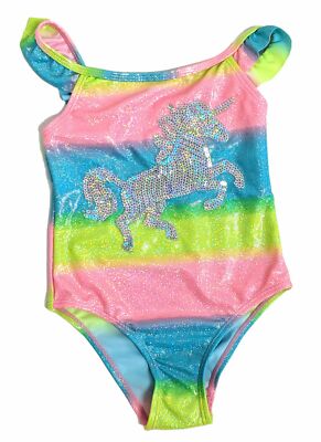 MÄDCHEN GLITZER PAILLETTEN EINHORN BADEANZUG BADEANZUG MONATE 2-3 JAHRE