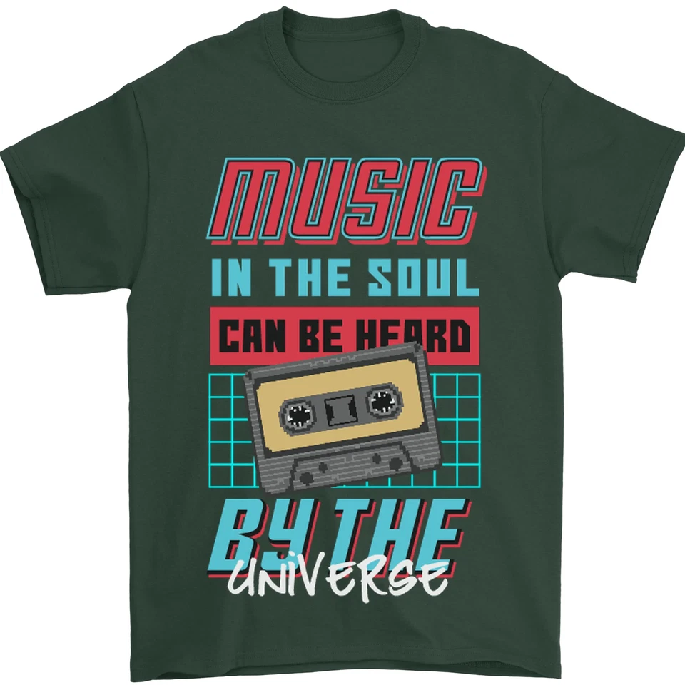 Musique Dans L'Âme Entendue Par L'Univers T-Shirt Pour Hommes 100% Coton - Photo 2/4