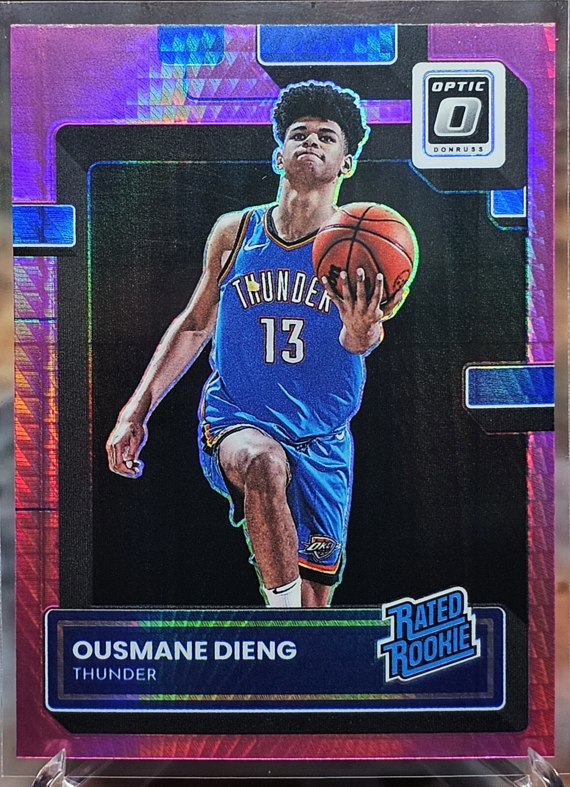 2022-23 Panini Donruss Optic Ousmane Dieng Hyper Pink Prizm Rated Rookie #220