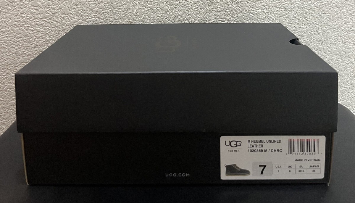 NIB UGG Men’s Neumel Boot,  Charcoal, Sz 7 UGG Neumel Suede Boots for Men for Sale - Shop New & Used  main image 2