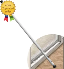 Sliding Door Security Bar，17.7-50.5Inch Adjustable Locking Window Safety Bar wit