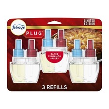 Baked Cinnamon Apples Febreze Fade Defy PLUG Air Freshener 3 Refills 2.63 Fl Oz