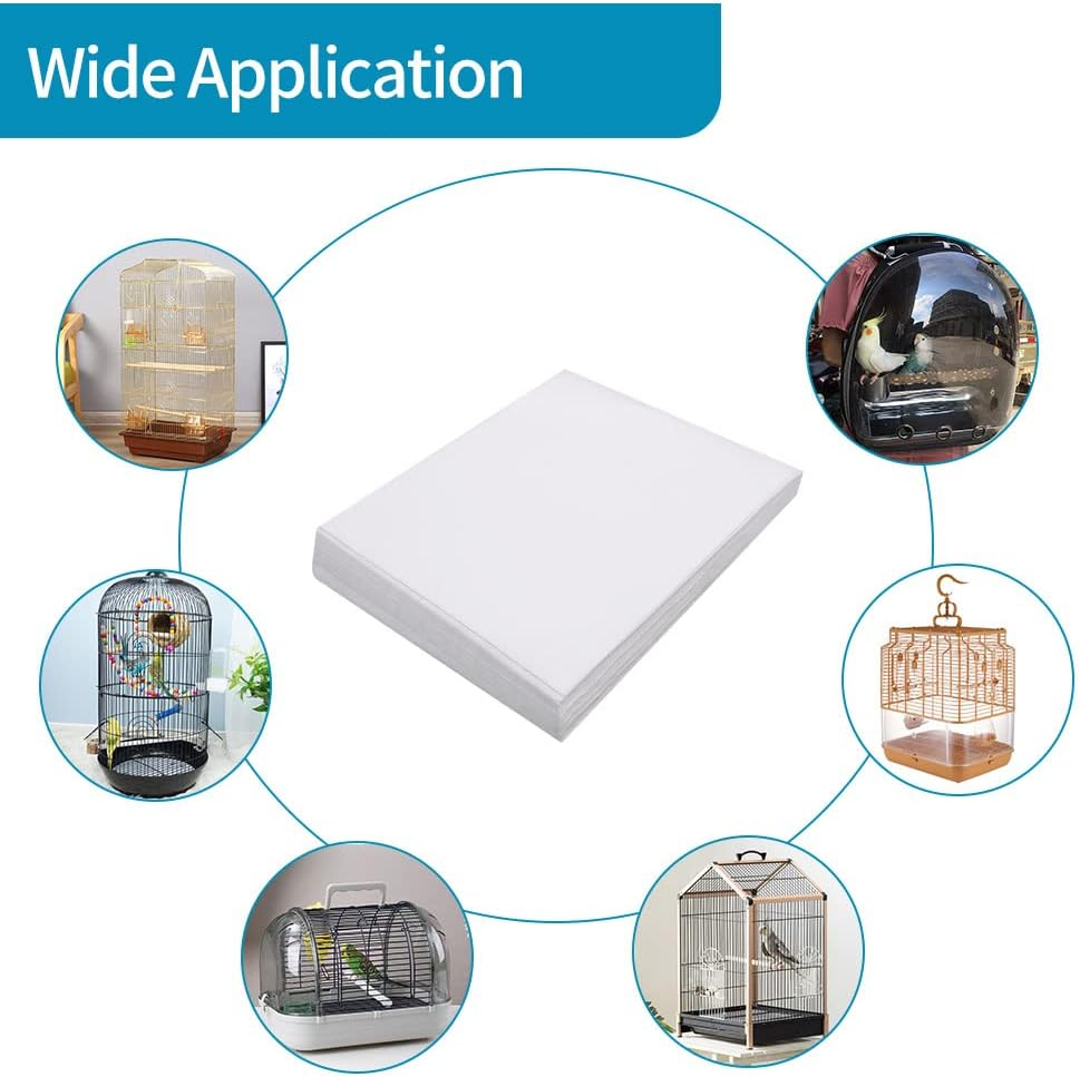Bird Cage Liner Papers, 100/200 Sheets NonWoven Bird Cage Liners