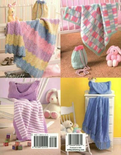 Knitting ASN American School Needlework Baby Goes Bye-Bye 4 Afghan Gift Set Bags - Image 2 of 4