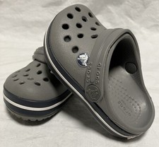 Toddler Crocs Size C 4 Gray Navy And White