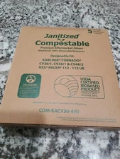 Janitized COM-KACV30-4 Karcher CV30/1 CV38/1 CV48/2 Compostable Vacuum Bags New