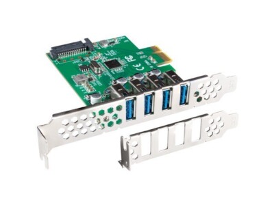 4x USB 3.1 Four Port PCI-E Expansion PCIE Card Regular And Low Profile Bracket