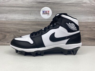 Nike Air Jordan 1 Mid Panda White Black FJ6805-100 Football Cleats