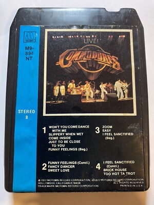 Commodores Live  8 track tape 1977 Brick House