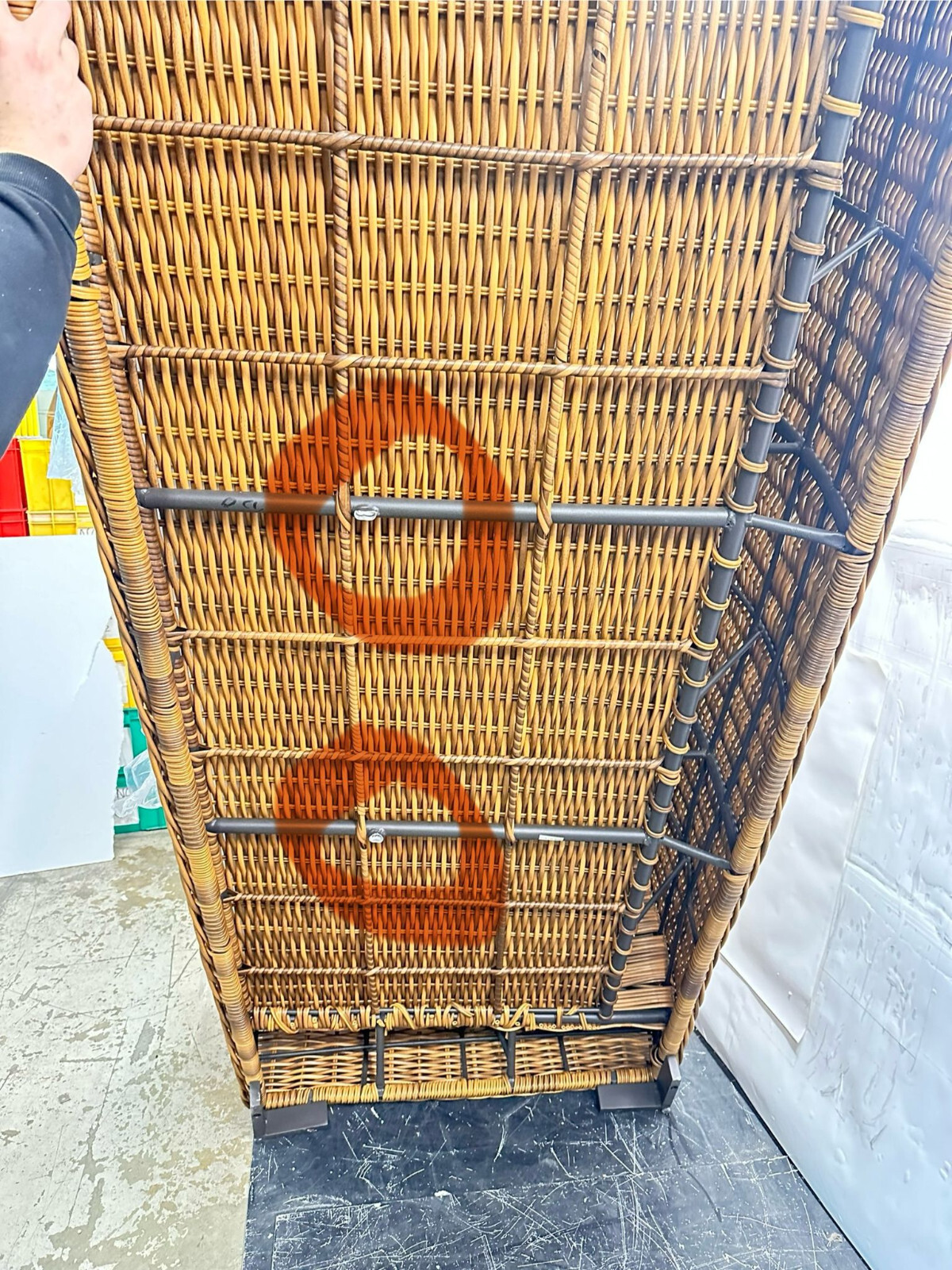 Smith & Hawken Eldridge Wicker 87" Patio Sofa with 3 Sunbrella Cushions