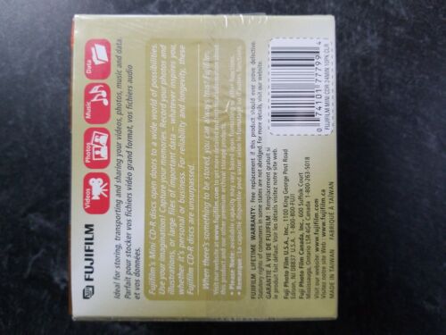 NEW SEALED Fugi Film FujiFilm Mini CD-R 10 Color Discs 24 min 210 MB up to 24X - Picture 3 of 11