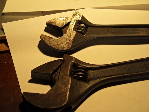 1 VINTAGE ARMSTRONG 8" 34-408 1 CRESCENT TOOL 10" ADJUSTABLE WRENCH USA LOT OF 2 - Picture 12 of 13