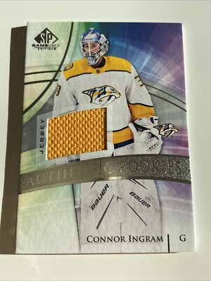 NHL Card,Connor Ingram,Authentic Rookies Jersey,SPGU 2020-21,Predators