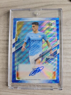 2020-2021 Topps Chrome Blue Wave Refractor 15/75 (Joao Cancelo #CA-C) Man City