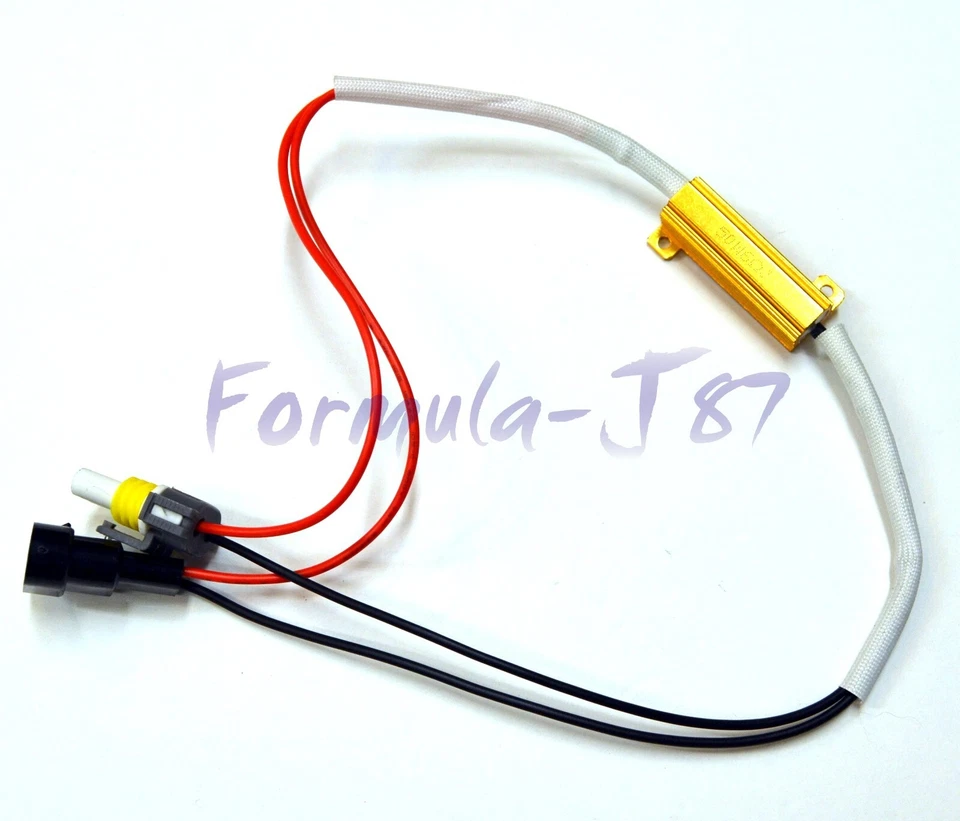 Wire LED Resistor Canceler Error Decoder 9005 HB3 Head Light High Beam Lamp Fix - Image 3 of 4