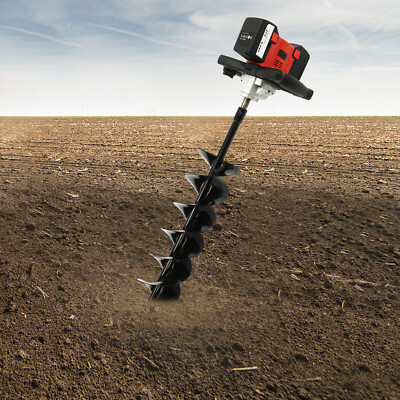 Electric 2000W Auger Digging Drill 6-Speed Electric Post Hole Digger W/ 6'' Bit