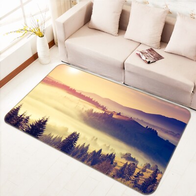 3D Mountain Forest ZHUA1485 Game Non Slip Rug Mat Photo Carpet Amy