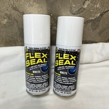 Lot of 2 Flex Seal Mini Spray Liquid Rubber Sealant Coating Portable 2 Oz, White
