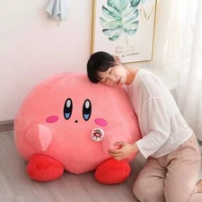 70cm Giant Badge Star Kirby Plush Doll Big Soft Cartoon Pillow Anime Stuffed Toy