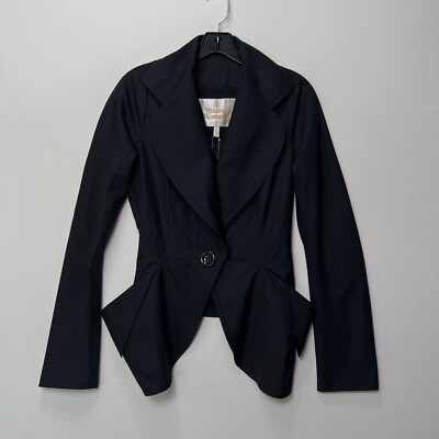 Vintage Vivienne Westwood Black Drunken Tailored Jacket Gold Label