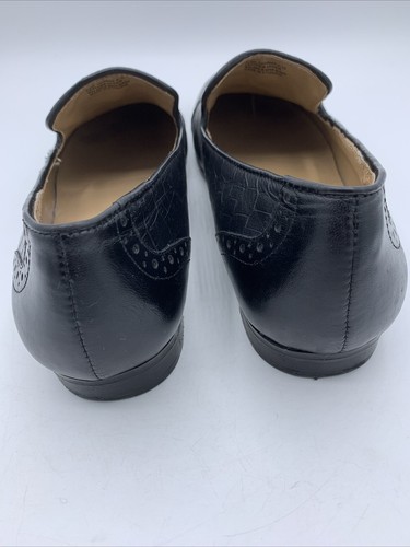 Array Womens Hadley Black Leather Tassel Loafers Shoes Flats Size 9.5 Medium - Picture 4 of 12