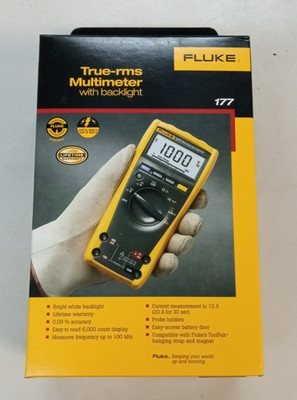 Fluke 177 True-RMS Multimeter w/ Backlight in box VOLT OHM DIGITAL METER TOOL