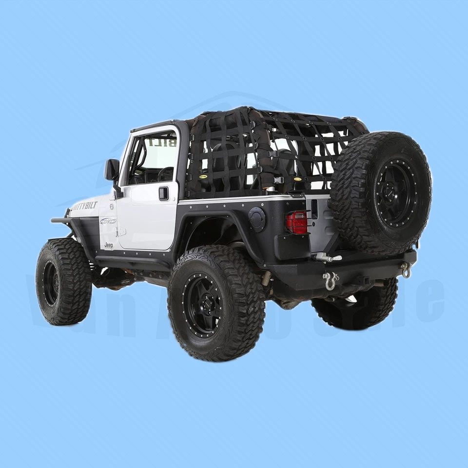 Red de carga exterior CRES2 nailon Smittybilt para Jeep Wrangler 1997-2006 Foto 2 de 3