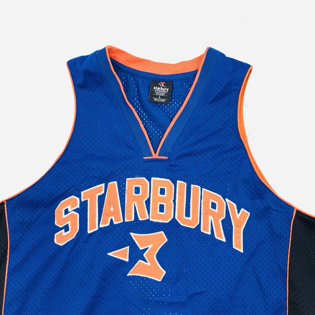 Vintage Starbury Basketball Jersey Mens Large Blue Stephon Marbury