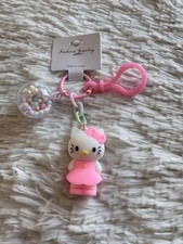 Hello Kitty With Pink Dress Keychain/Bag Charm Super Cute   NWOT