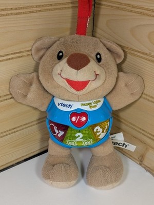 VTech 8'' Toy Happy Lights Bear  Colors V Tech Musical Says Give Me A Hug. Tested