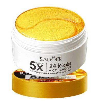 For SADOER 5X Extract Collagen+24K Gold Eye Patches,Hydrating Under Eye 100g ...