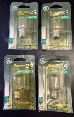 GE Lighting 10692 25-Watt Clear 25T7N Microwave Oven Bulbs NEW 4 pack VB9