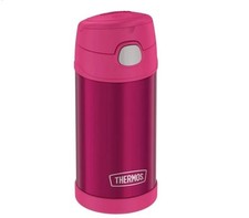  2 Kid's 12 oz. Thermos Funtainer Vacuum Insulated Stainless Steel Water Bottle