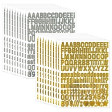 3040Pcs 20 Sheets Small Letter Number Stickers, 0.5inch Self-Adhesive Vinyl W...