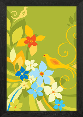 Drawing Butterfly Flower Framed Wall Art Poster Canvas Print Picture