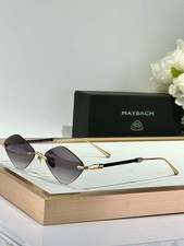 Luxury Rimless Maybach-Style Sunglasses   Gold Frame   Gradient Lenses   Unisex
