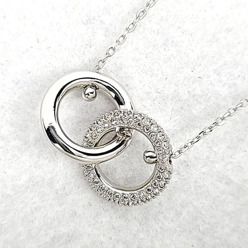 Swarovski Necklace Dextera Interlocking Loop 38cm… - image 5