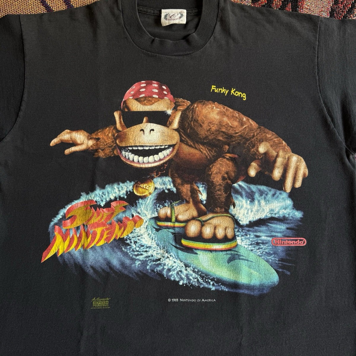 Vintage 90s Funky Kong Surf Donkey Kong Country Nintendo Shirt