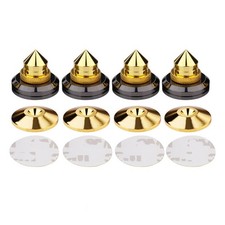 Shockproof Speaker Spike Golden Copper Stand Feet Cone Base Pads Stick-on Mat