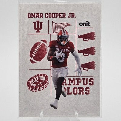 Omar Cooper Jr. 2025 ONIT Indiana Hoosiers Campus Colors Rookie Cream White RC