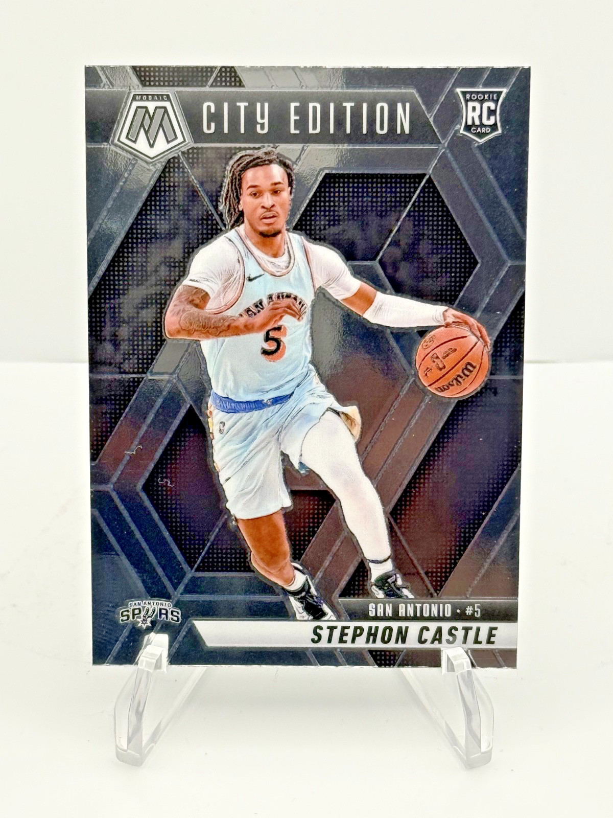 2024-25 Mosaic Basketball - Stephon Castle City Edition RC #290