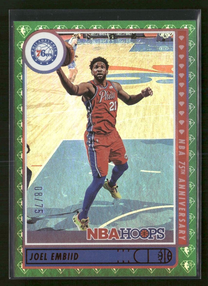 2021-22 Hoops #27 Joel Embiid NBA 75th Anniversary #/75