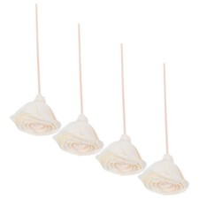 4 Pcs Artificial Rose Flower Diffuser Sticks Natural Rattan for Essential Oils