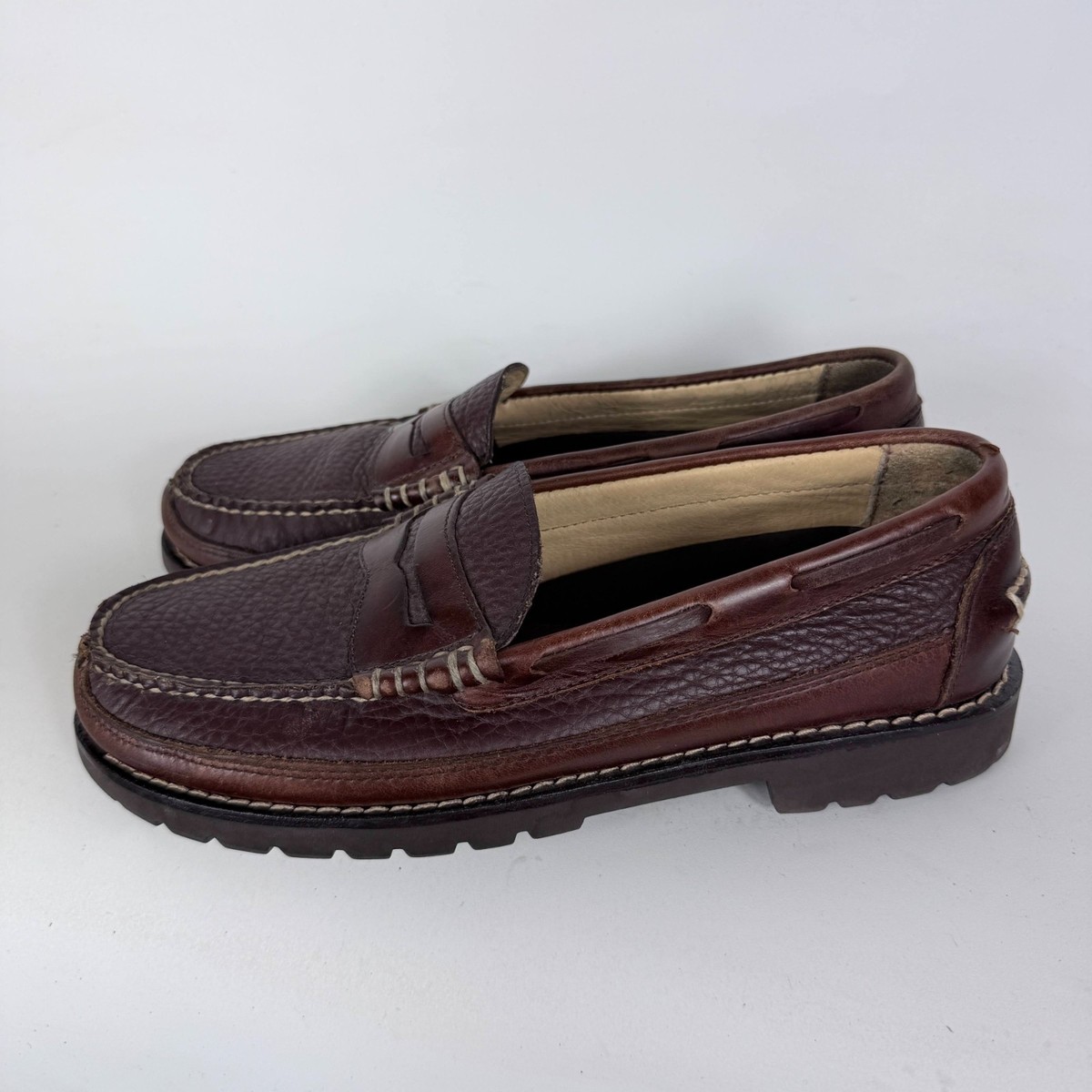 L.L.Bean Allagash Bison Handsewn Penny Loafers Men display picture 2